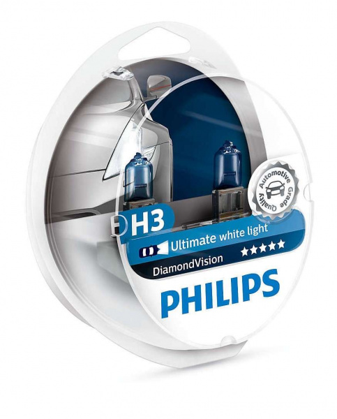 Philips H3 12V 55W P14,5s DiamondVision Set - 2 Stück